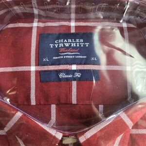 Charles Trywhitt weekend washed Oxford shirt, classic fit, XL in burgandy